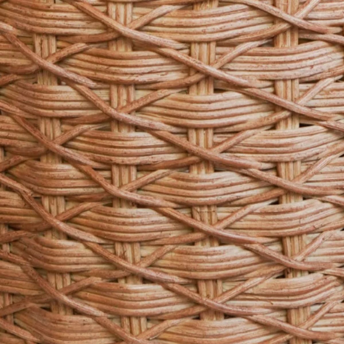 Ivyline Woven Round Rattan Log Basket with Handles H50cm D50cm