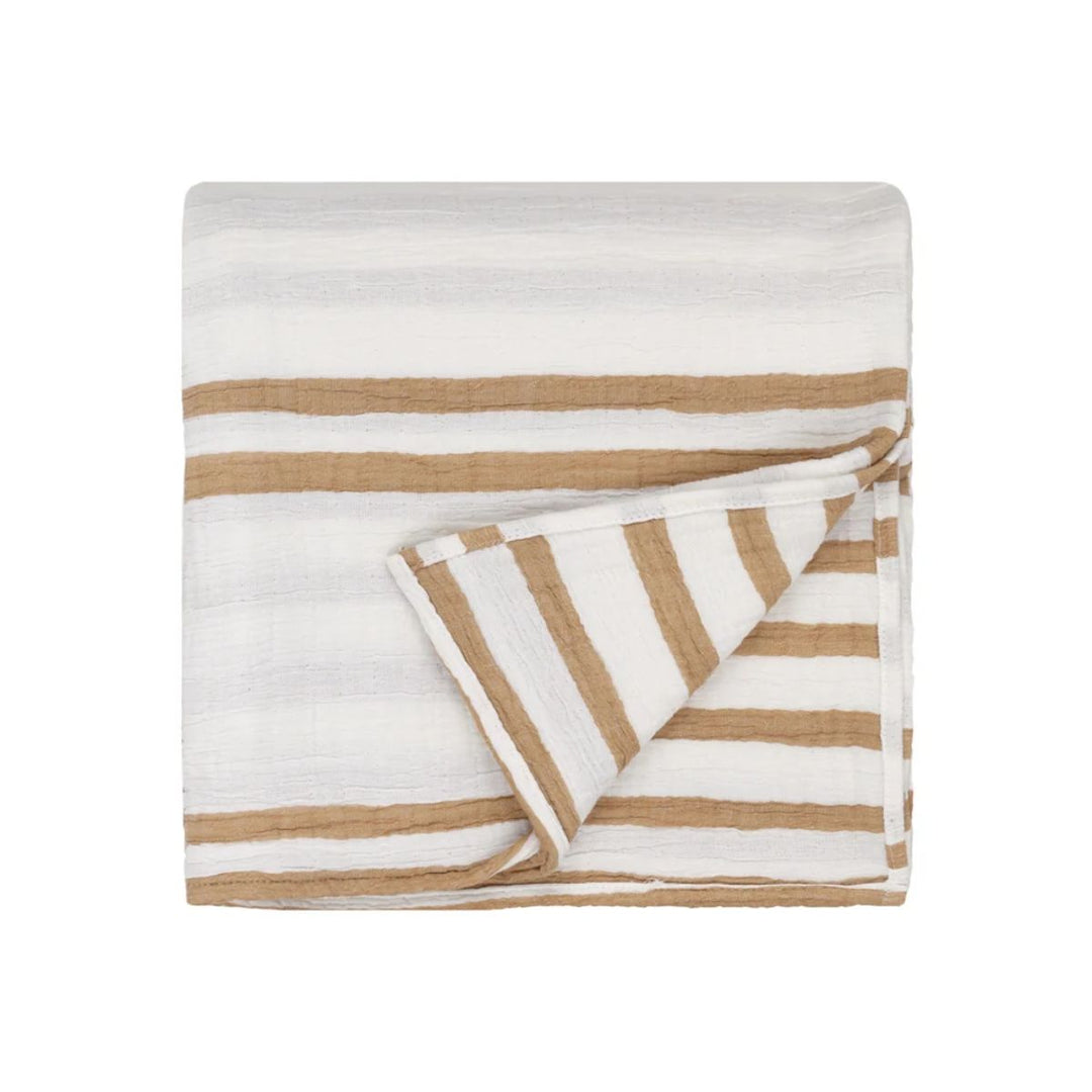 Furn Woven Stripe 100% Cotton Bedspread