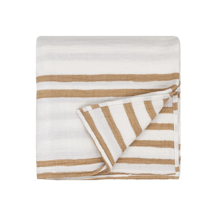Furn Woven Stripe 100% Cotton Bedspread