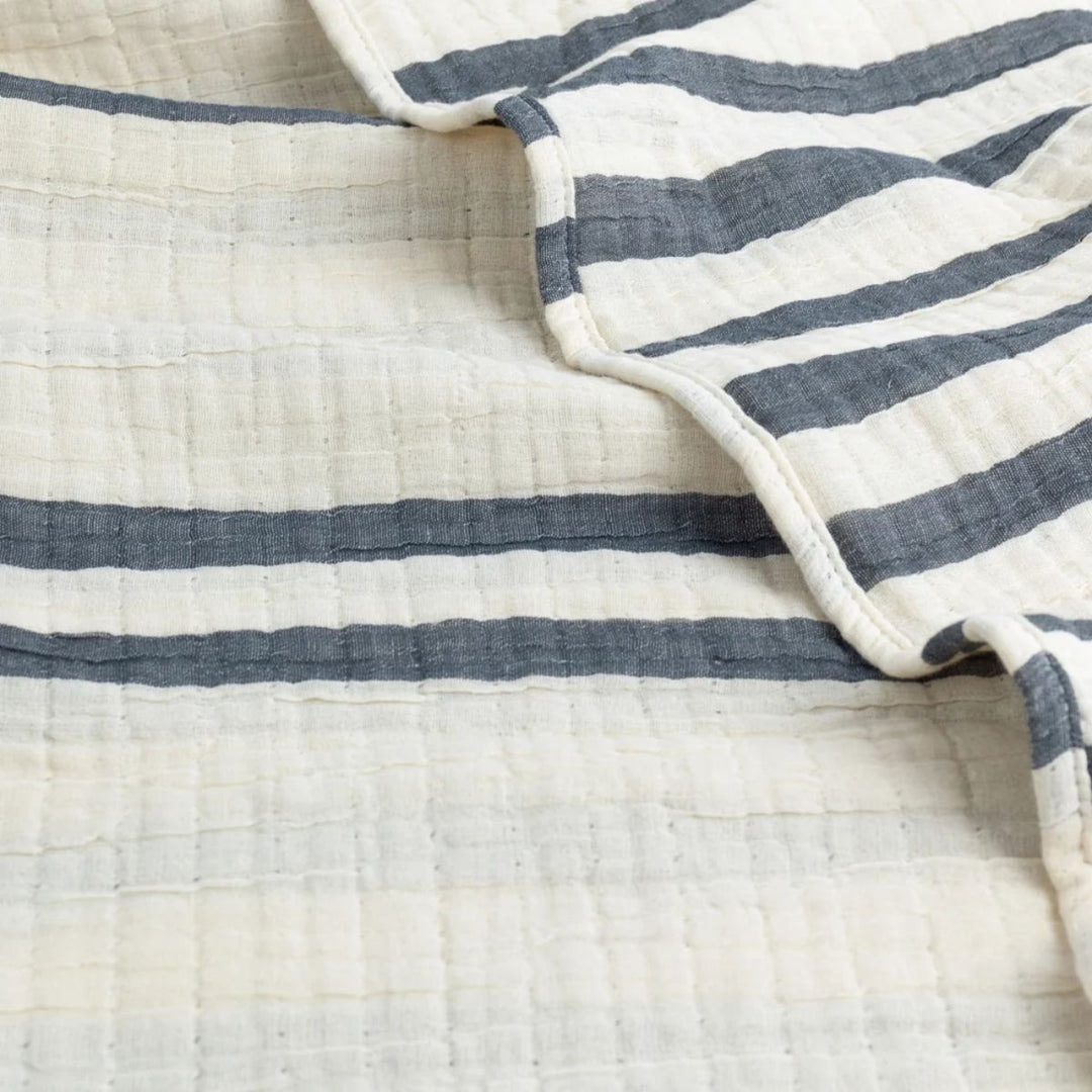 Furn Woven Stripe 100% Cotton Bedspread