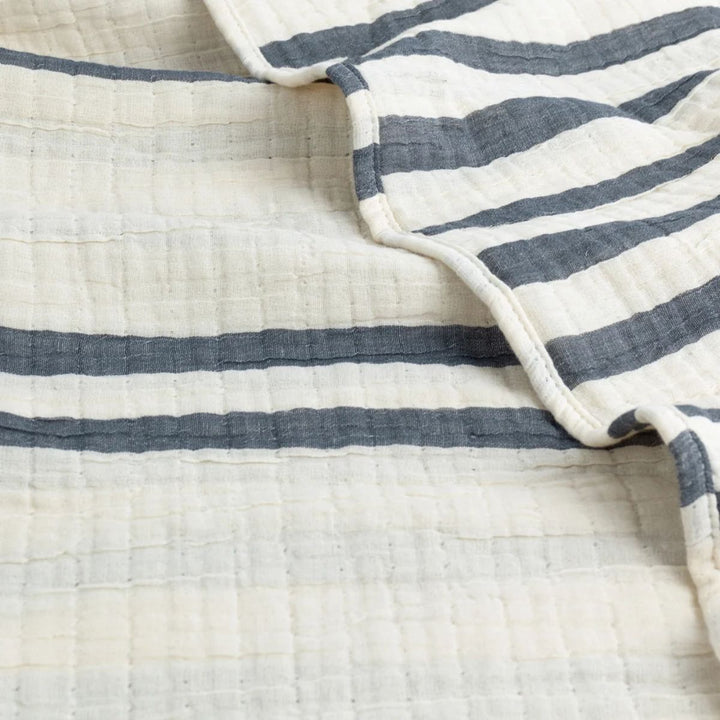 Furn Woven Stripe 100% Cotton Bedspread