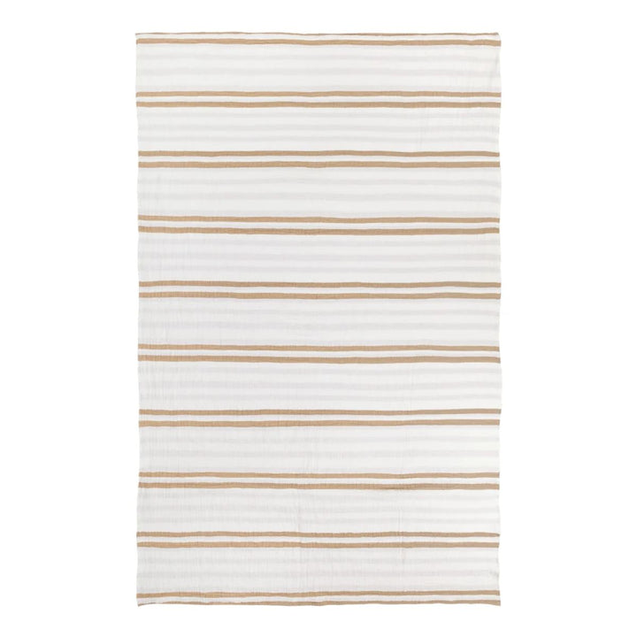 Furn Woven Stripe 100% Cotton Bedspread