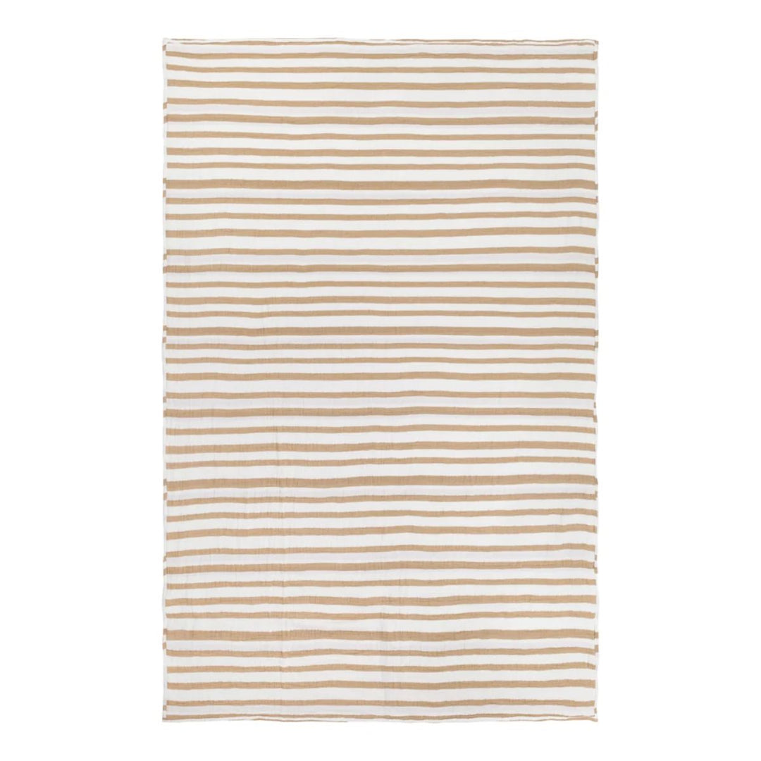 Furn Woven Stripe 100% Cotton Bedspread