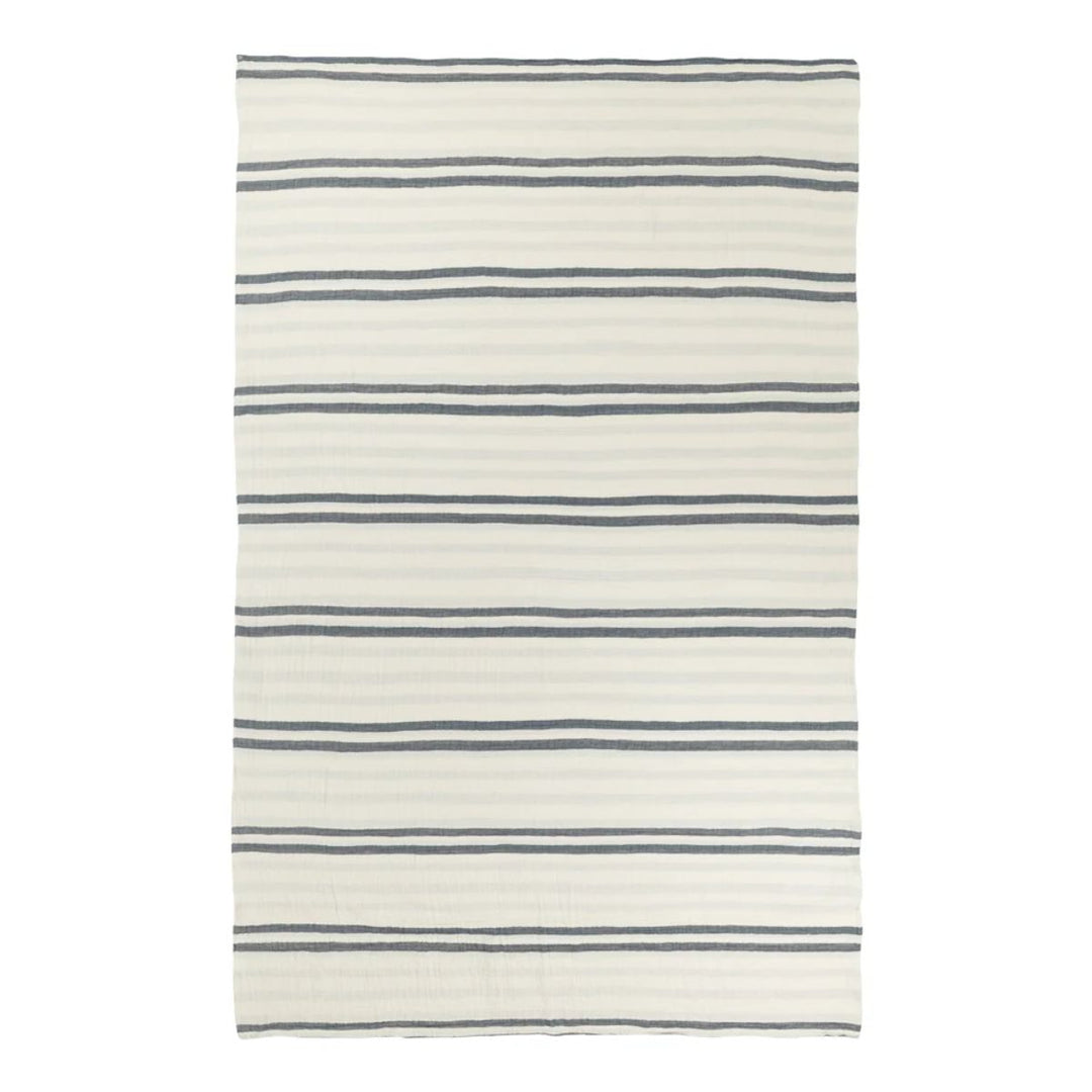 Furn Woven Stripe 100% Cotton Bedspread
