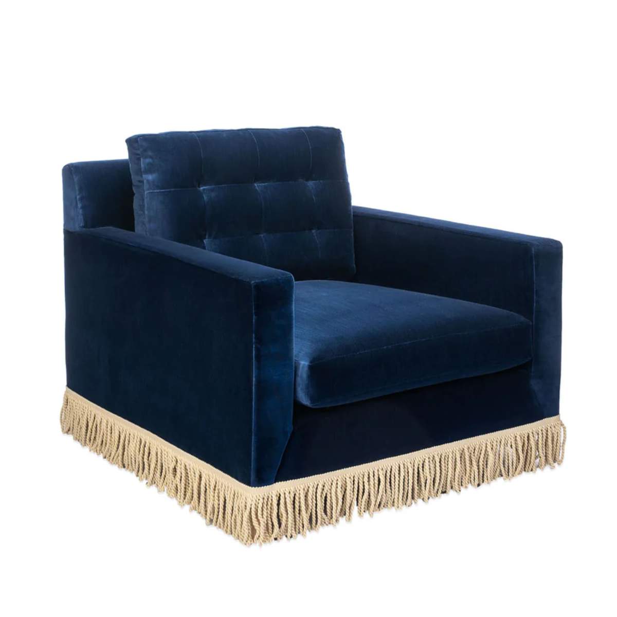 Jonathan Adler Wright Lounge Chair with Bullion Fringe