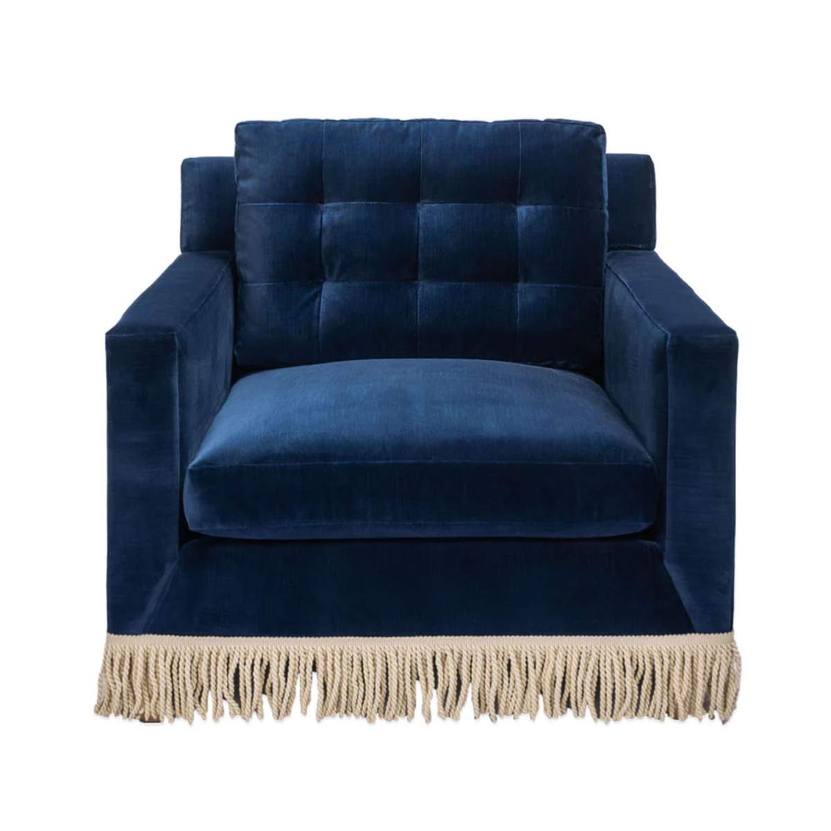 Jonathan Adler Wright Lounge Chair with Bullion Fringe