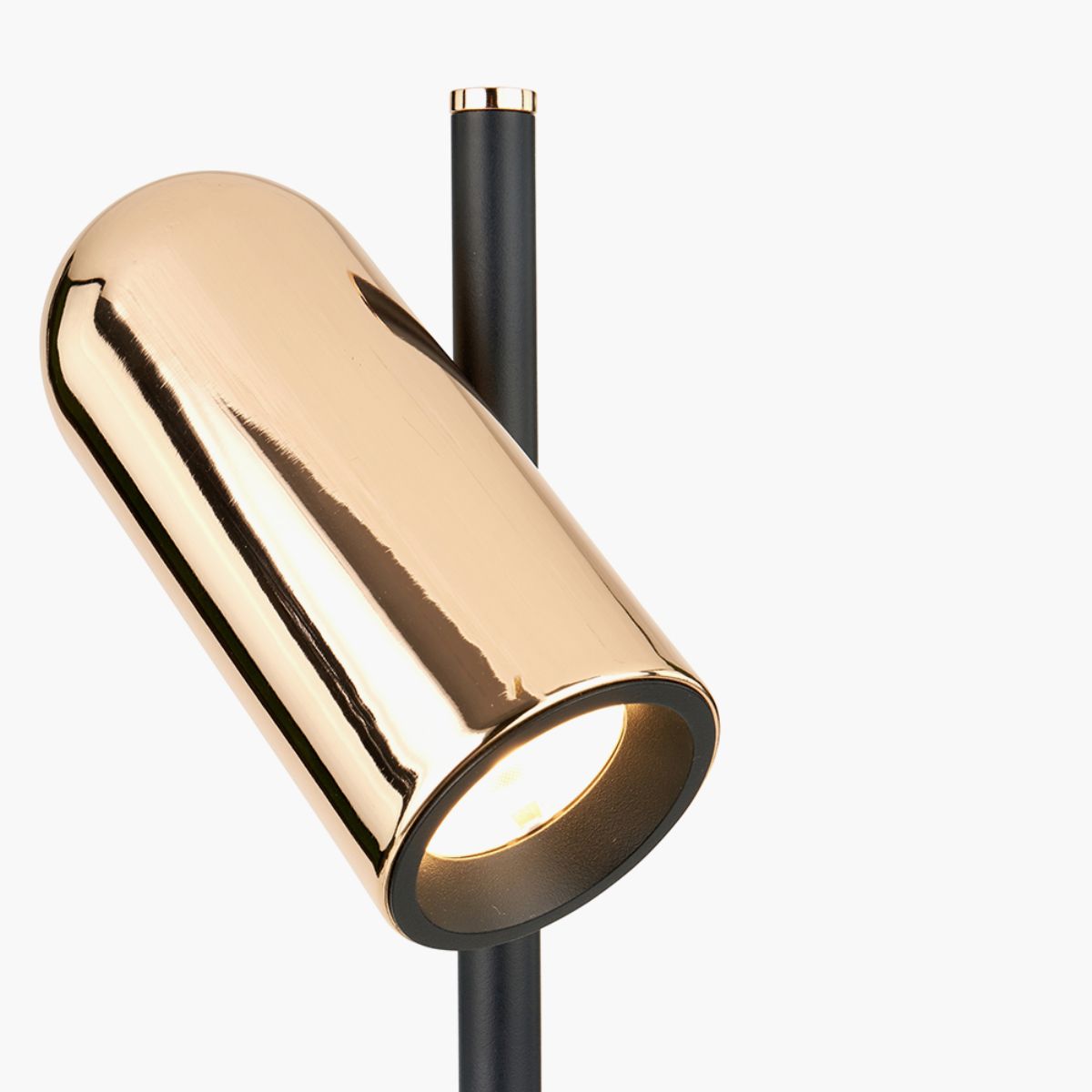 Pacific Lifestyle Xena Black and Rose Gold Metal LED Table Lamp