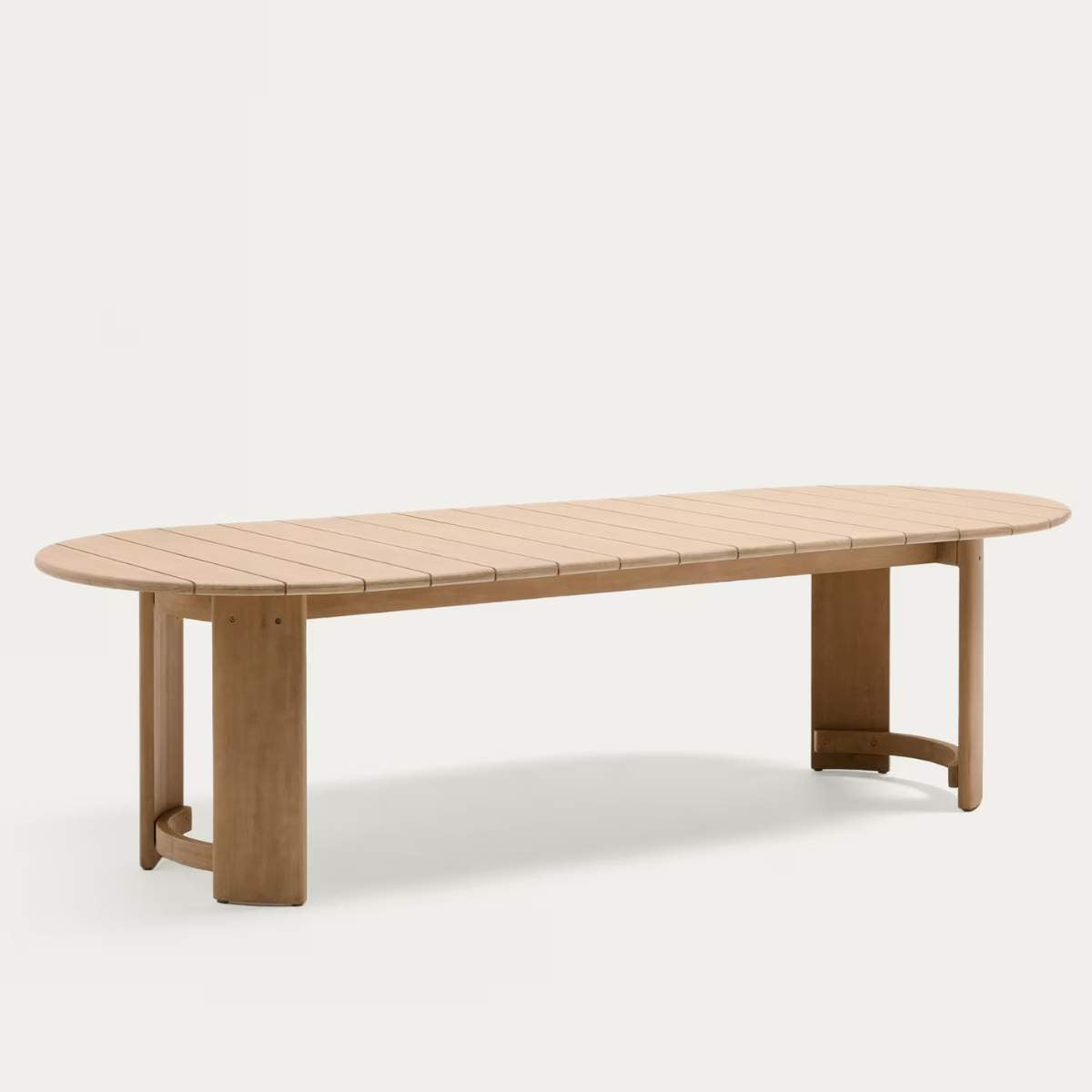 Kave Home Xoriguer table made of solid eucalyptus wood, 280 x 110 cm, FSC 100%