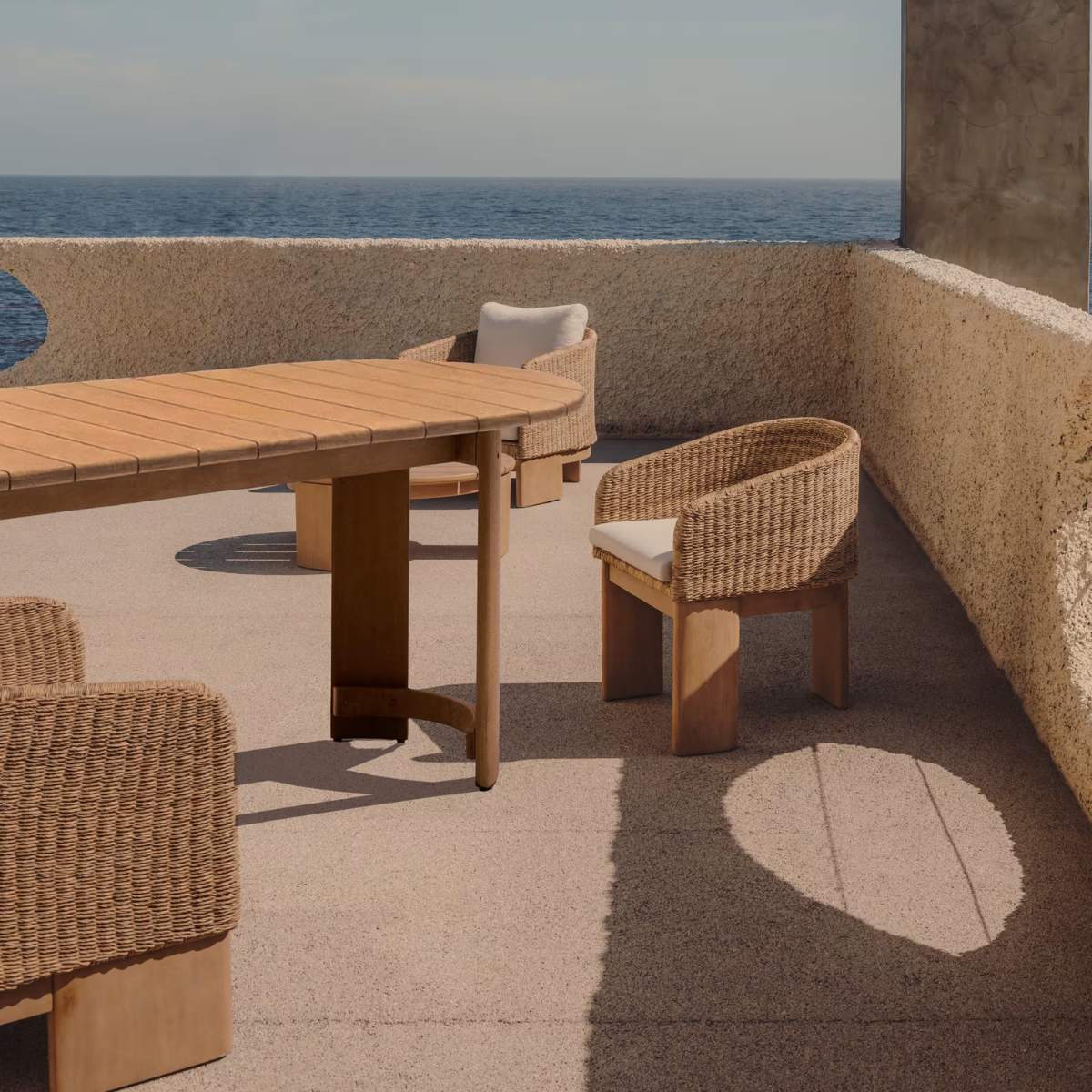 Kave Home Xoriguer table made of solid eucalyptus wood, 280 x 110 cm, FSC 100%