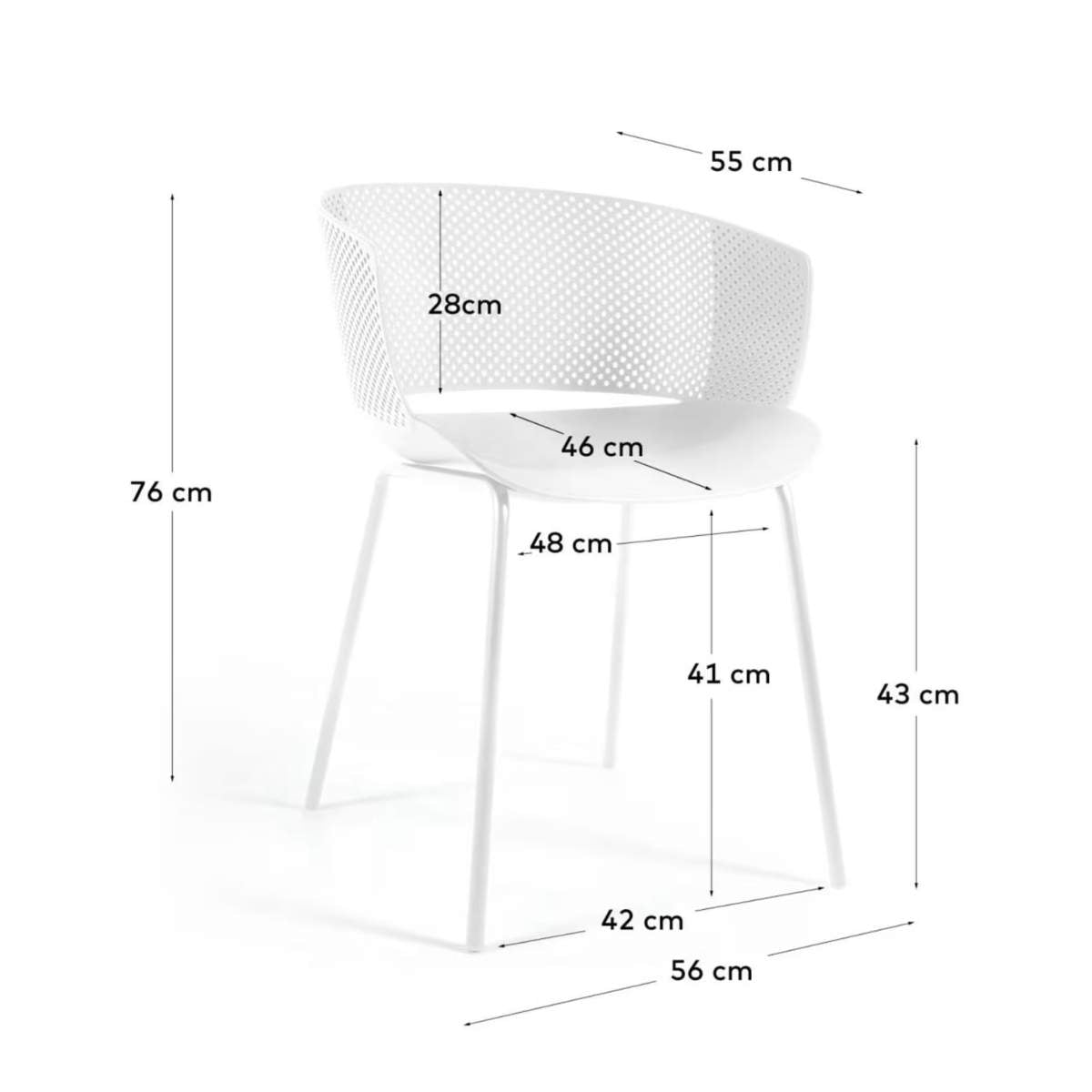 Kave Home Yeray white garden chair