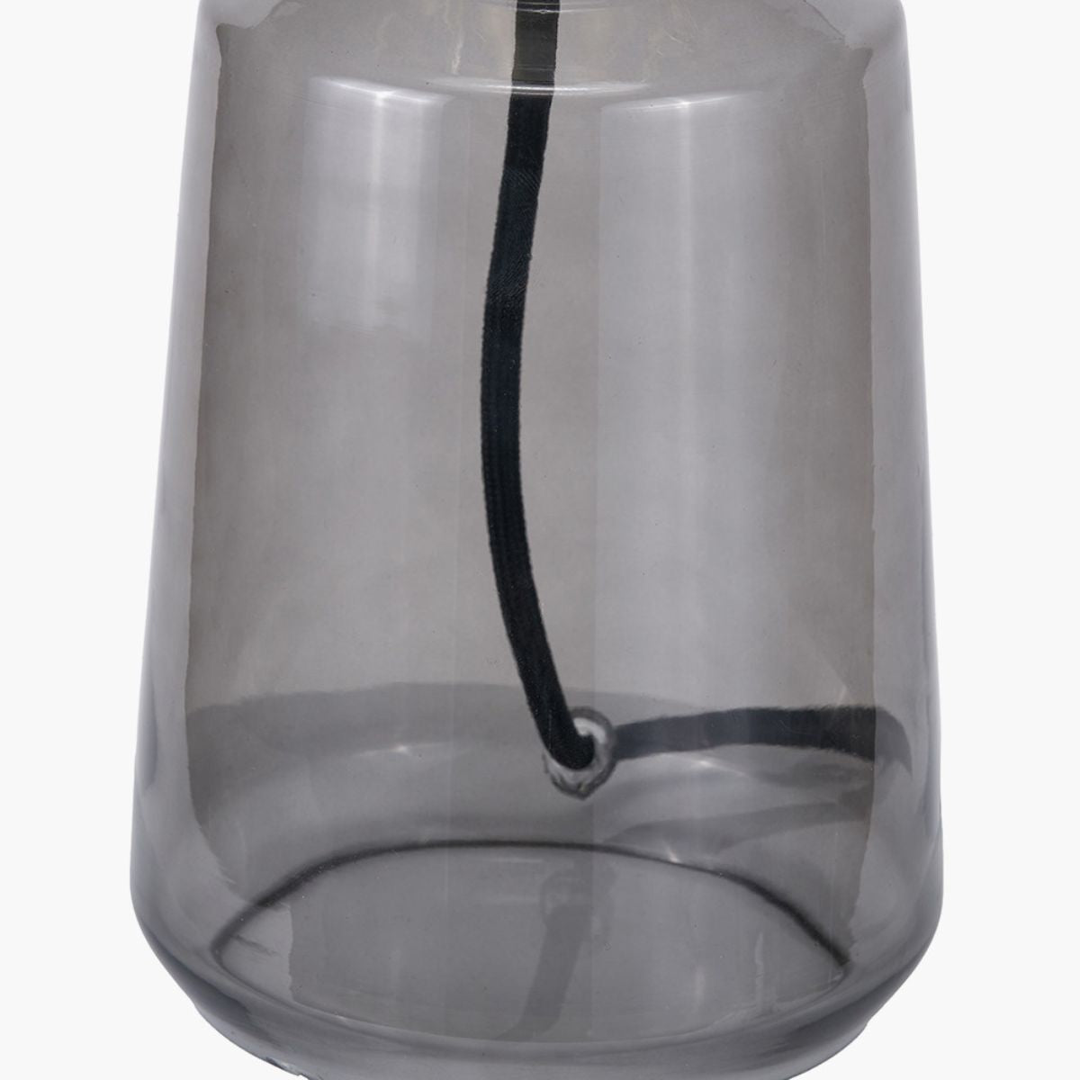 Pacific Lifestyle Zandra Grey Ribbed Glass Table Lamp