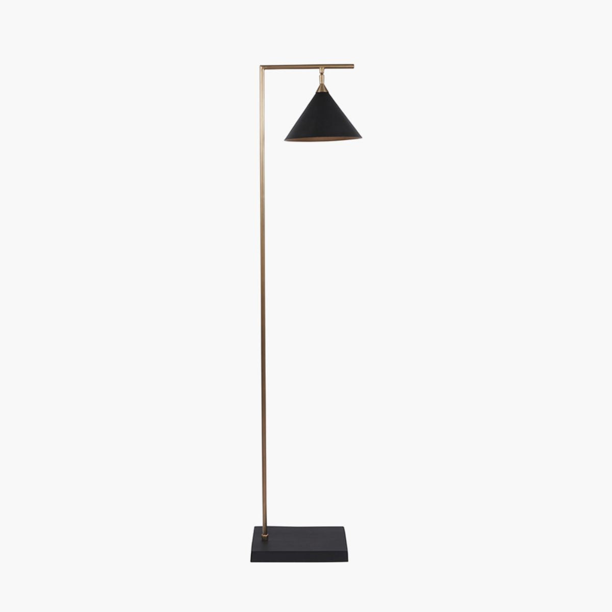 Pacific LifestyleZeta Matt Black and Antique Brass Floor Lamp