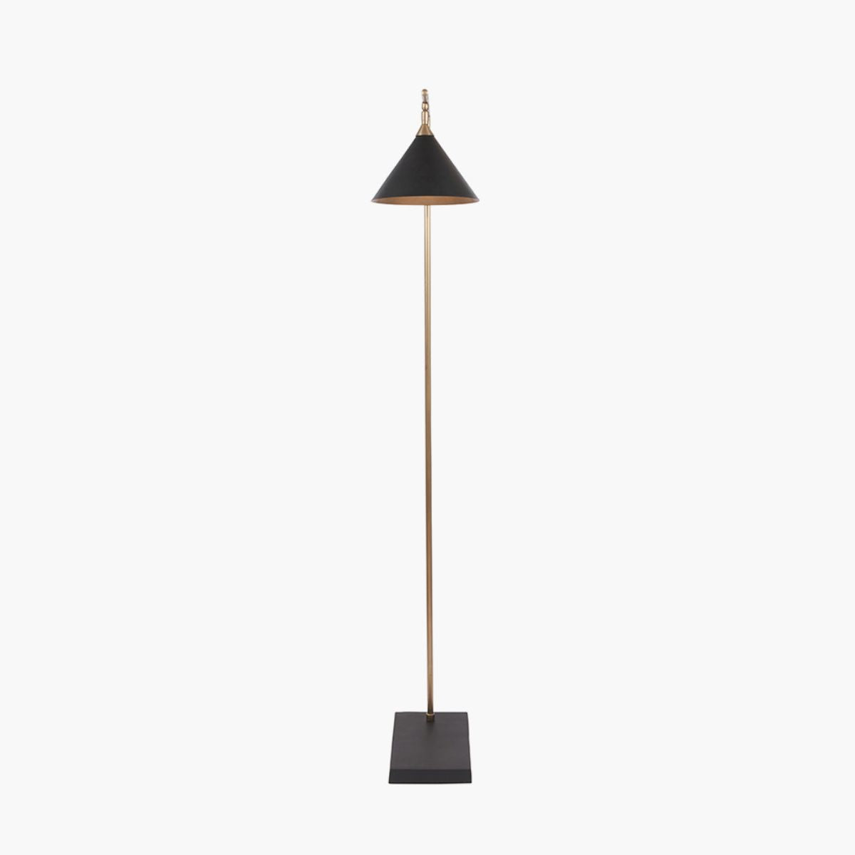 Pacific LifestyleZeta Matt Black and Antique Brass Floor Lamp