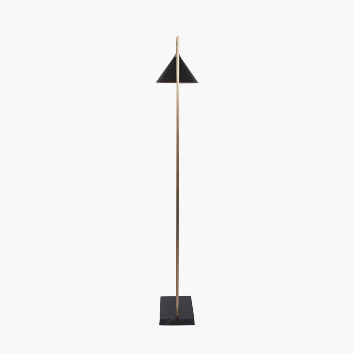 Pacific LifestyleZeta Matt Black and Antique Brass Floor Lamp