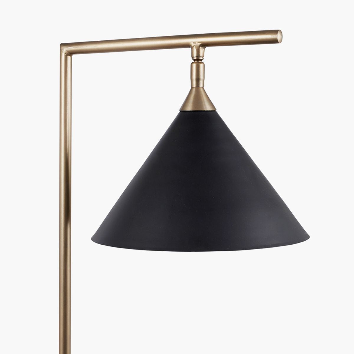 Pacific LifestyleZeta Matt Black and Antique Brass Floor Lamp