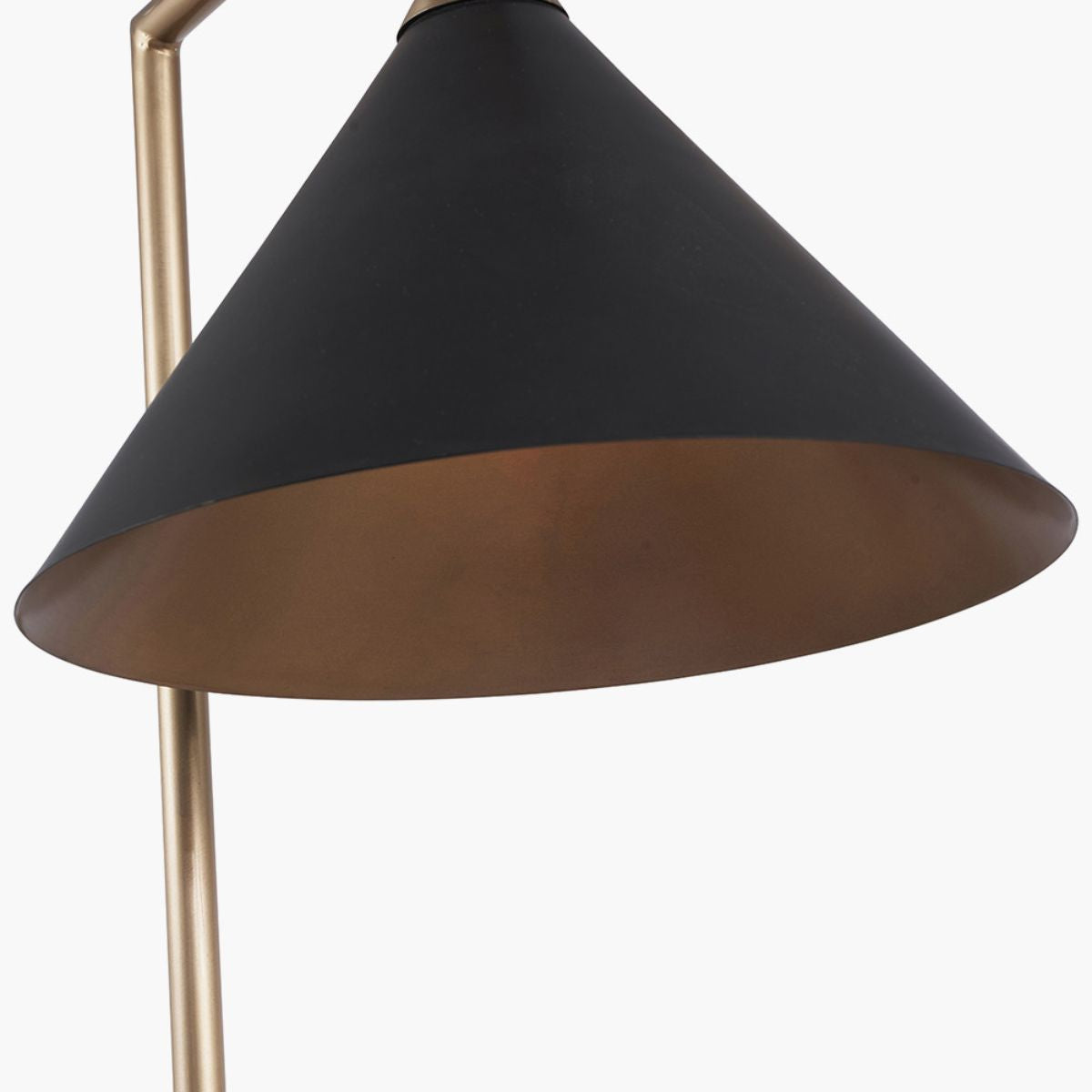 Pacific LifestyleZeta Matt Black and Antique Brass Floor Lamp