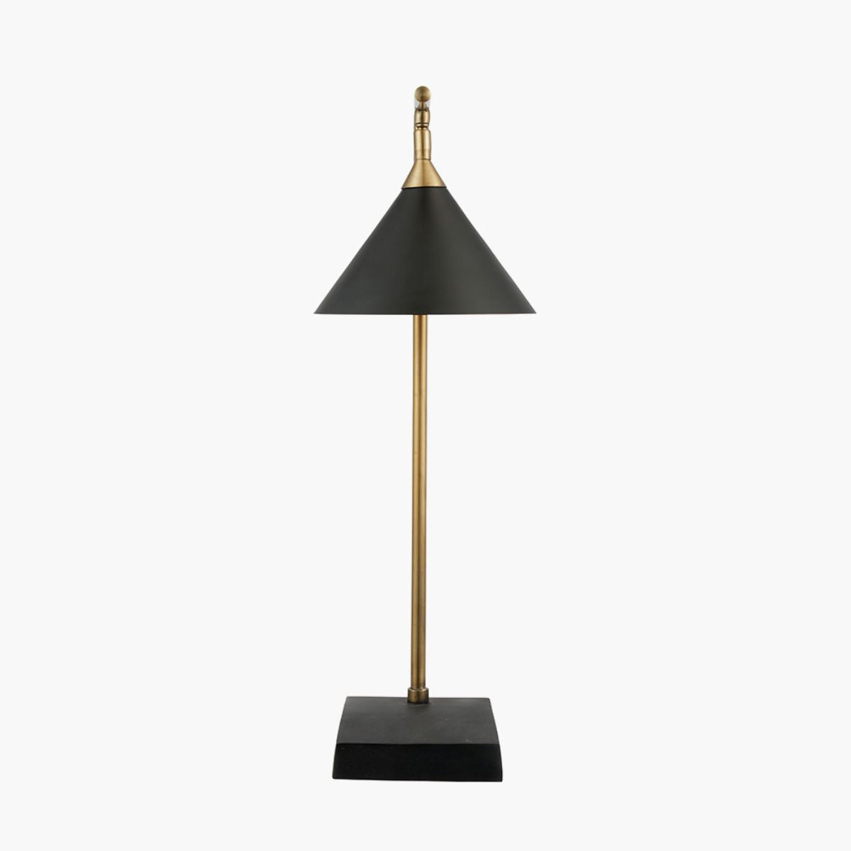 Pacific Lifestyle Zeta Matt Black and Antique Brass Table Lamp