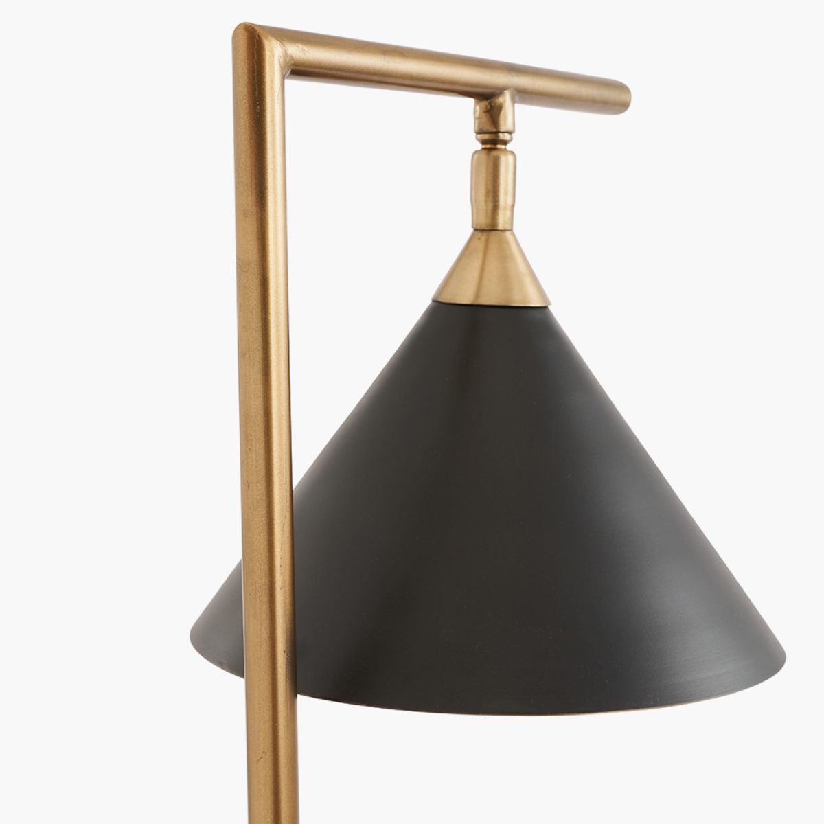 Pacific Lifestyle Zeta Matt Black and Antique Brass Table Lamp