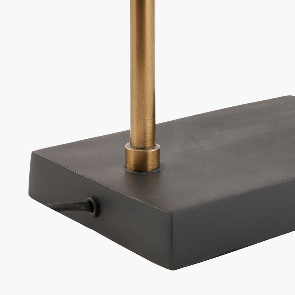 Pacific Lifestyle Zeta Matt Black and Antique Brass Table Lamp