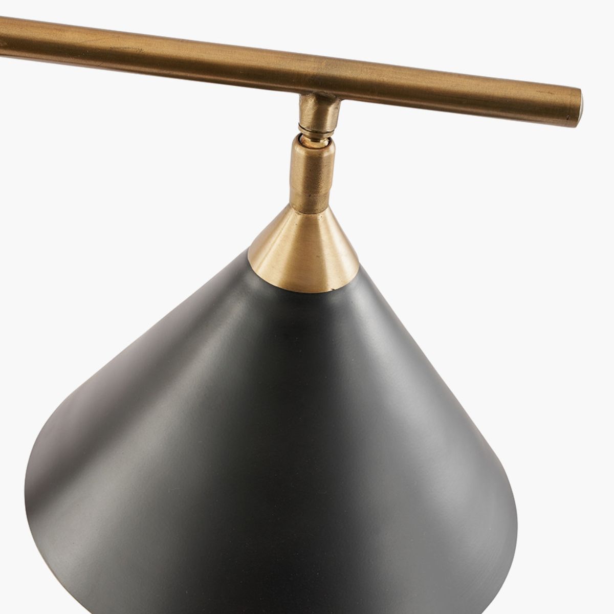 Pacific Lifestyle Zeta Matt Black and Antique Brass Table Lamp