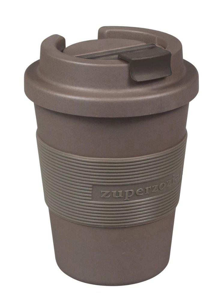 Zuperzozial Time-Out Bioplastic Reusable Coffee Cup Mocha Brown-Beaumonde