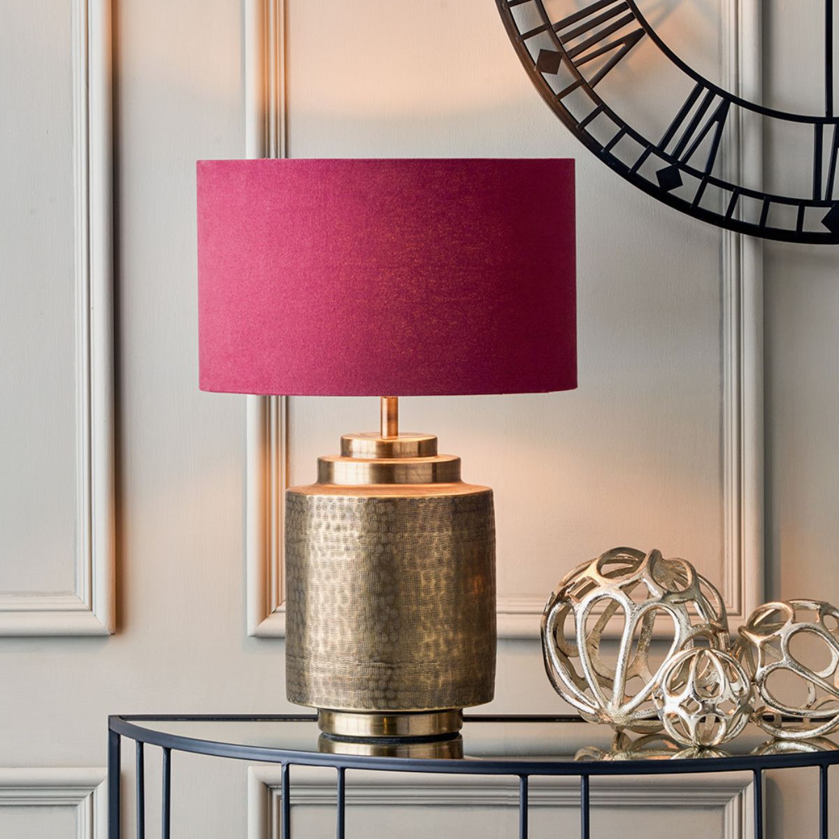 Pacific Lifestyle Zuri Antique Brass Metal Pot Table Lamp Base