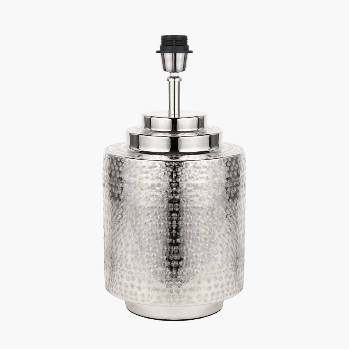 Pacific Lifestyle Zuri Shiny Silver Metal Pot Table Lamp Base