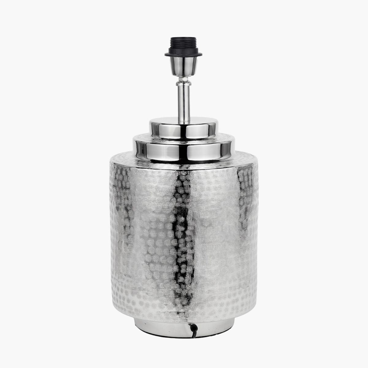 Pacific Lifestyle Zuri Shiny Silver Metal Pot Table Lamp Base