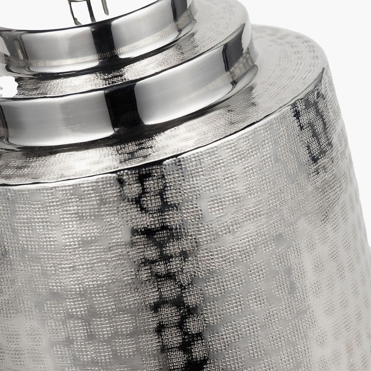 Pacific Lifestyle Zuri Shiny Silver Metal Pot Table Lamp Base