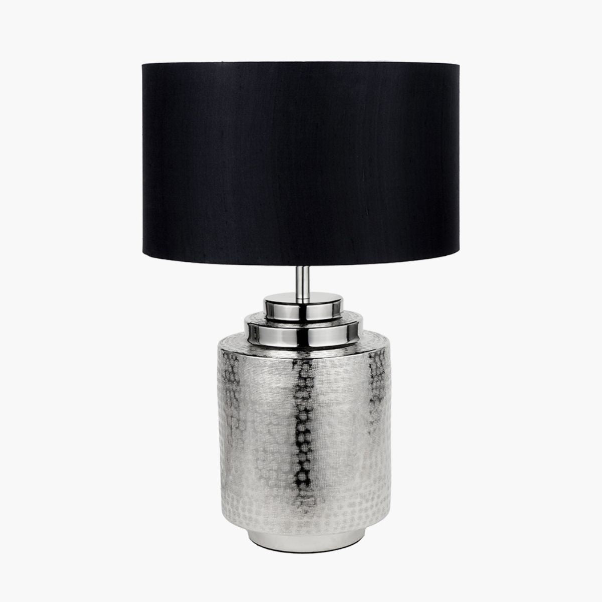 Pacific Lifestyle Zuri Shiny Silver Metal Pot Table Lamp Base