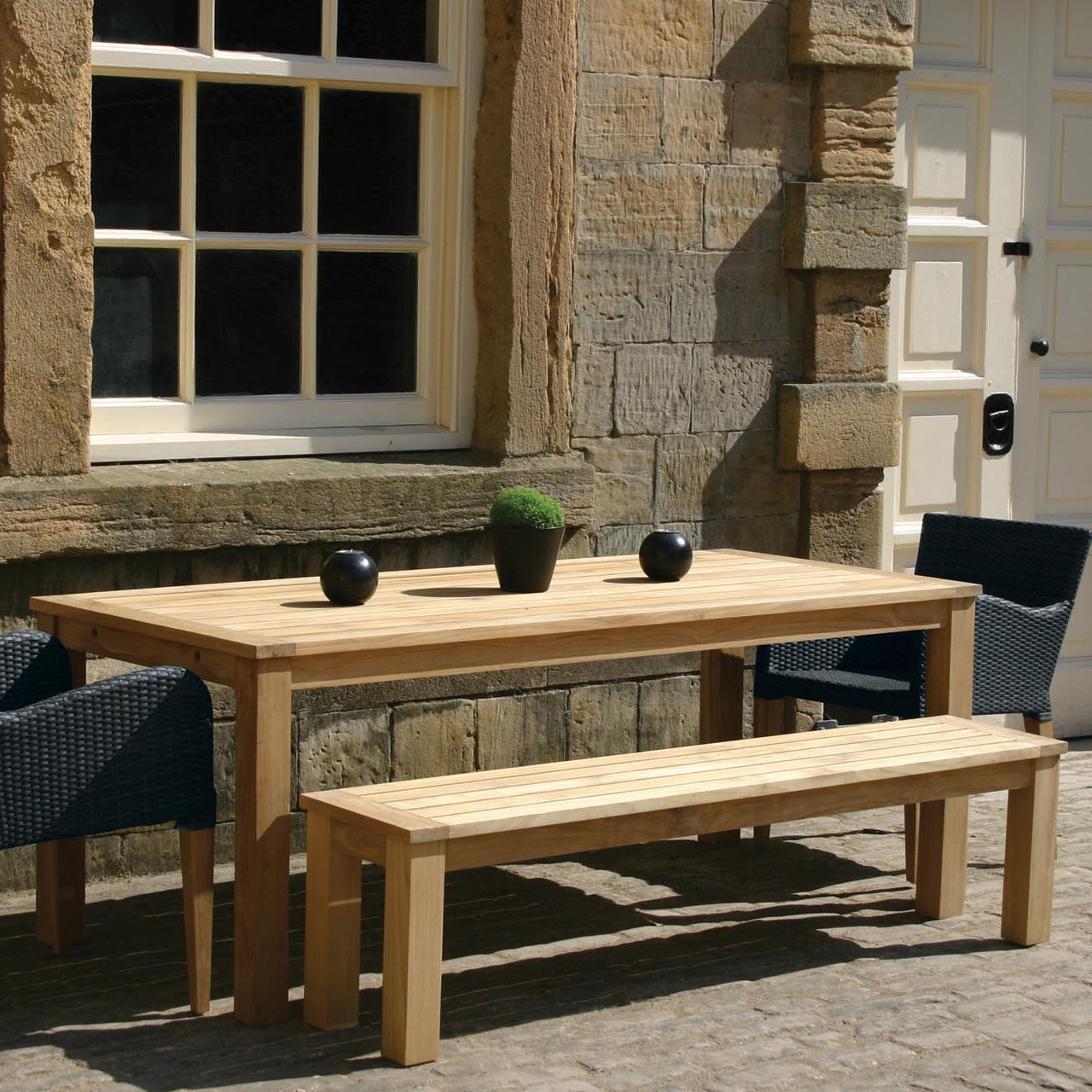 PR Home Antibes Outdoor Dining Table – 190 x 85cm Rectangular – Teak