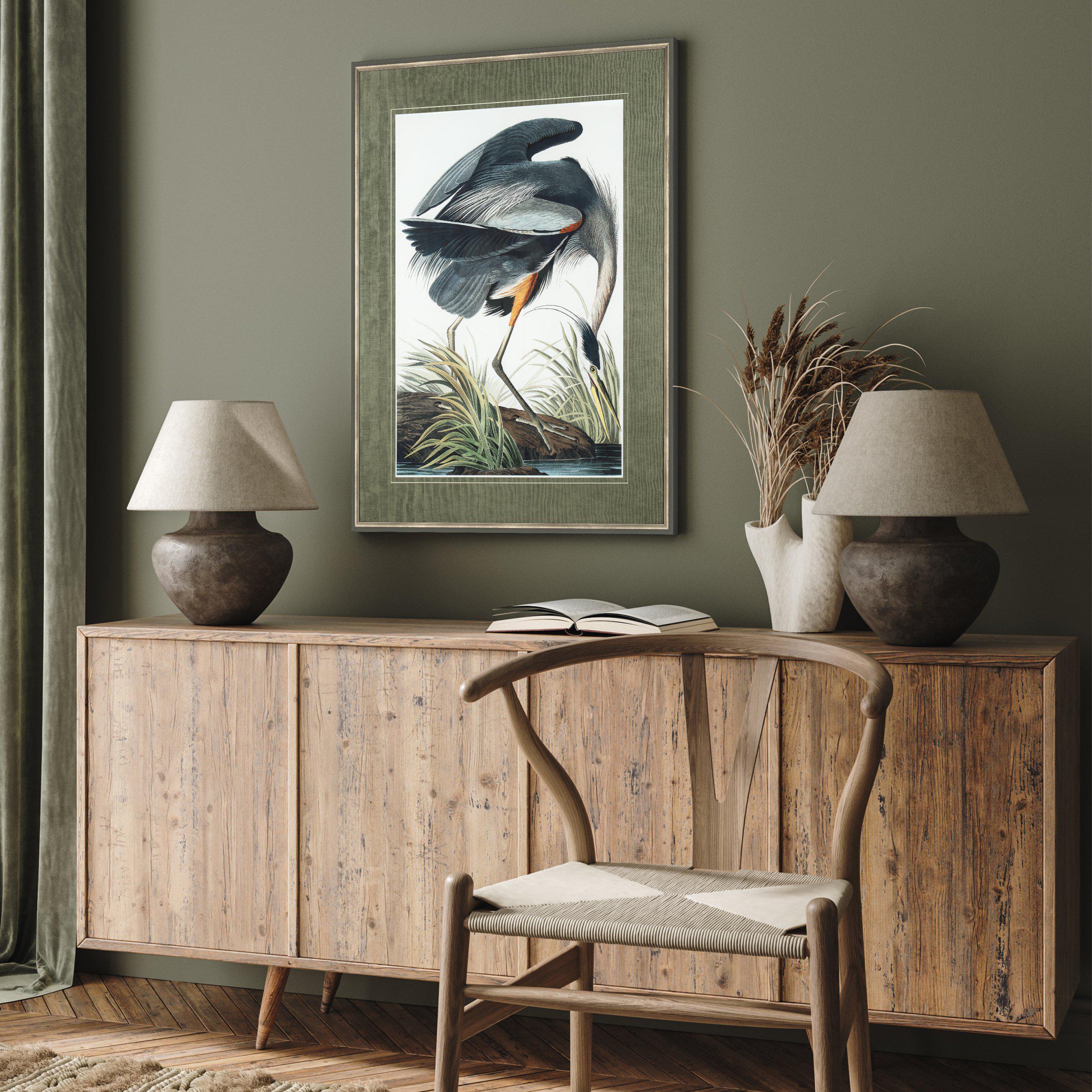 Art Marketing Vintage Blue Heron Picture-AMG00343-5015807055301-Beaumonde