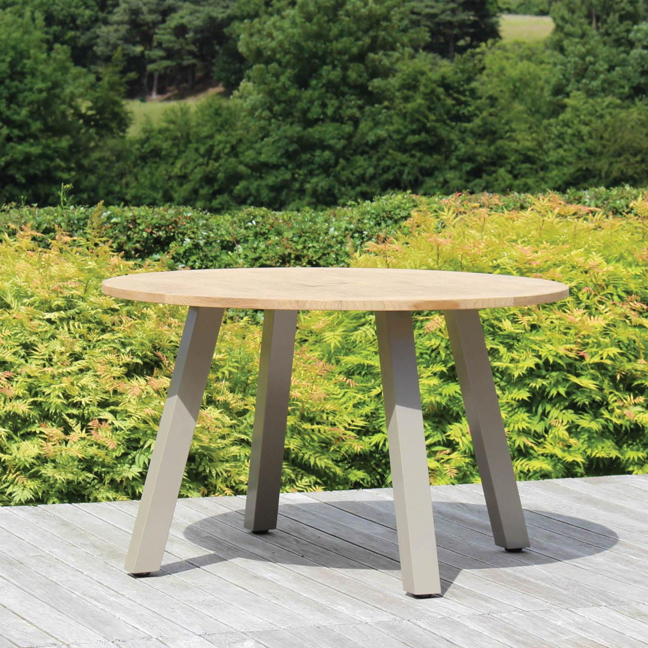 PR Home Atlantic 120cm Round Outdoor Dining Table – Kubu / Teak