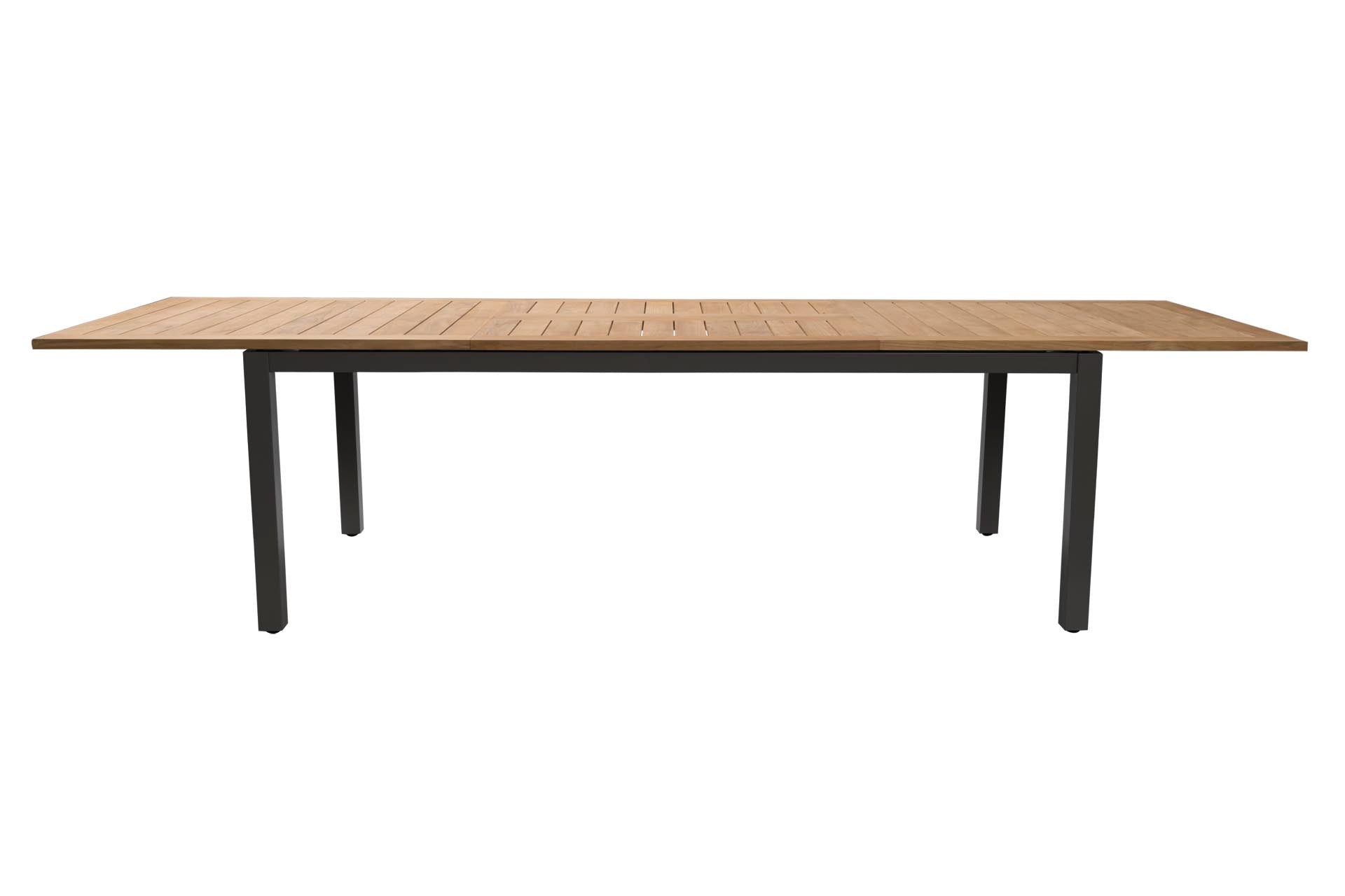 PR Home Atlantic Extending Dining Table – Powder Coated Anthracite/Teak