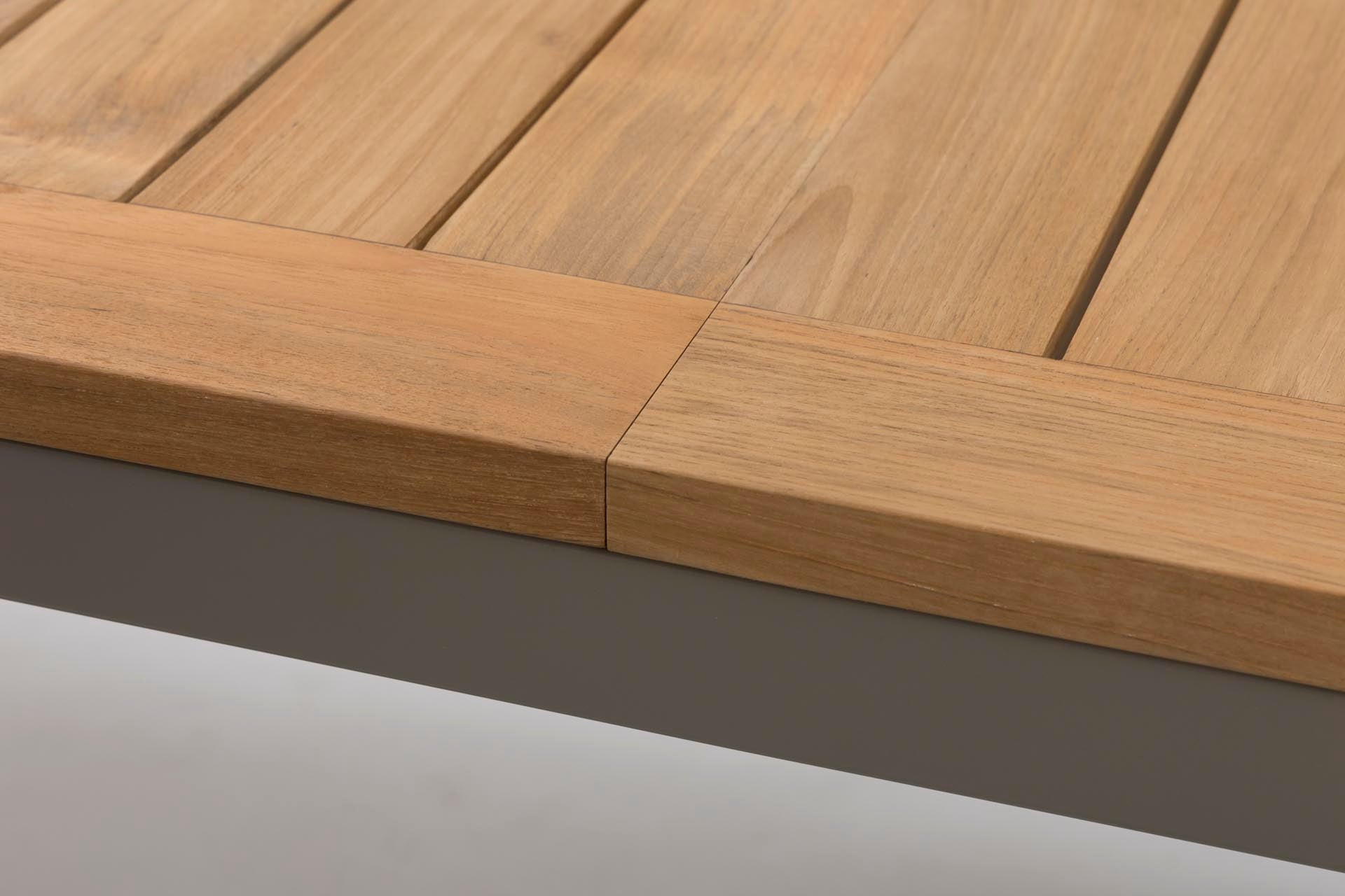 PR Home Atlantic Extending Dining Table – Powder Coated Kubu/Teak