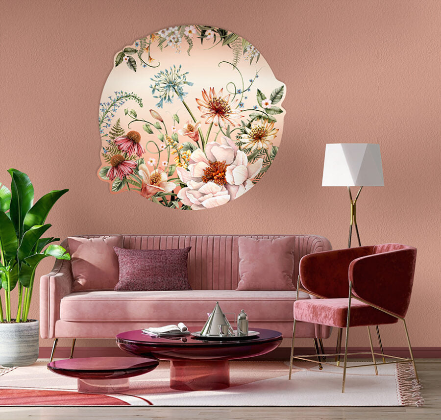 Avalana Blush Blooms Wall Decal-Beaumonde