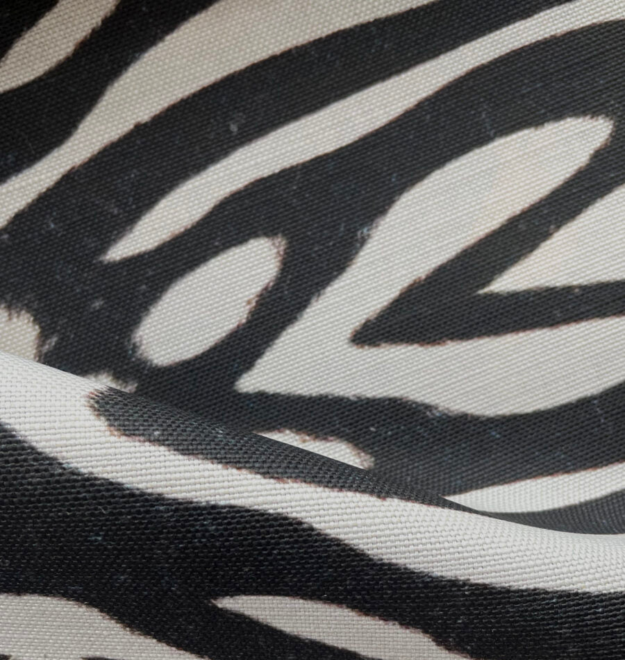 Avalana Bold Zebra Oyster Linen Fabric-Beaumonde