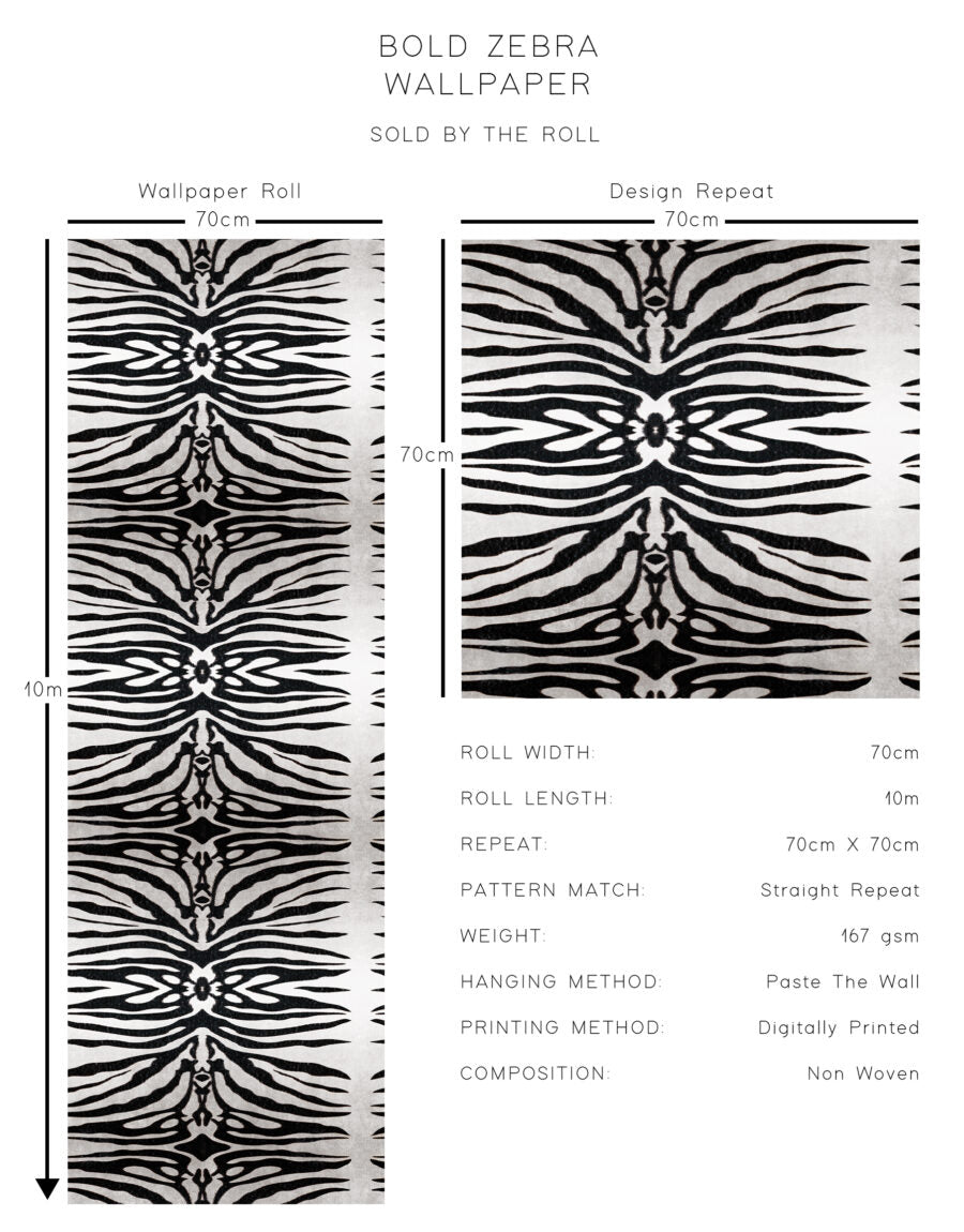 Avalana Bold Zebra Wallpaper-Beaumonde