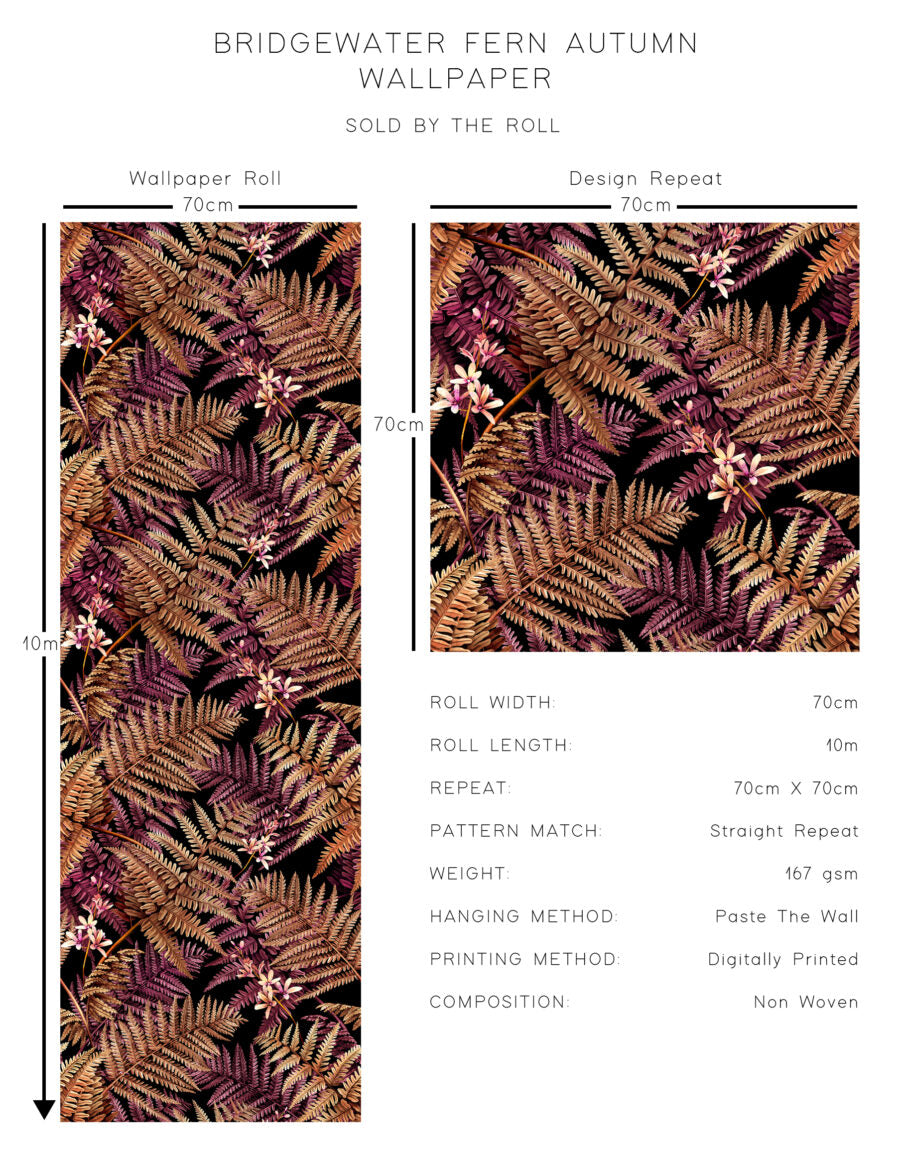 Avalana Bridgewater Fern Autumn Wallpaper-Beaumonde