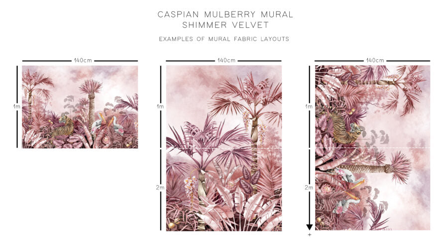 Avalana Caspian Mulberry Shimmer Velvet Fabric-Beaumonde