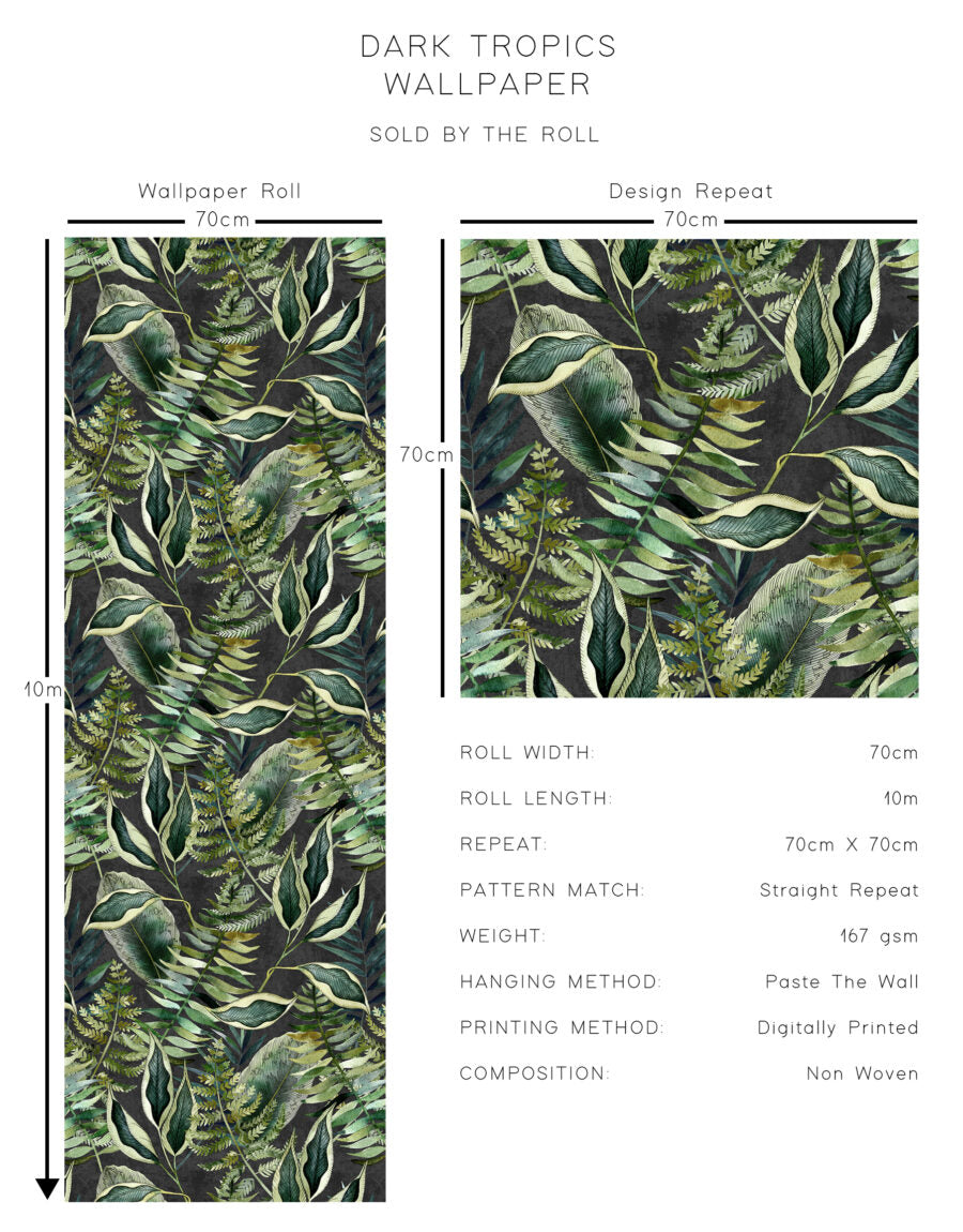 Avalana Dark Tropics Wallpaper-Beaumonde