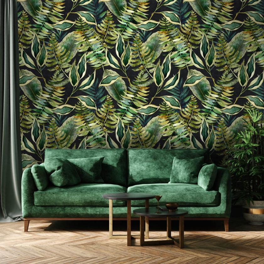 Avalana Dark Tropics Wallpaper-Beaumonde