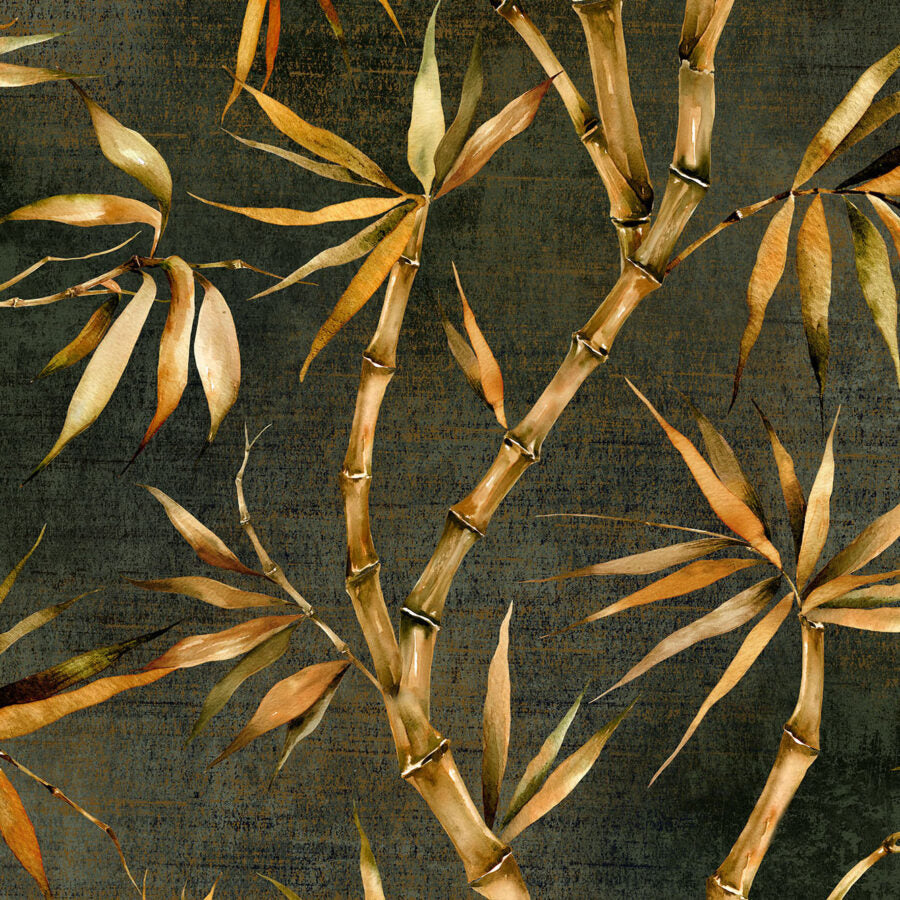 Avalana Forest Green Bamboo Wallpaper-Beaumonde