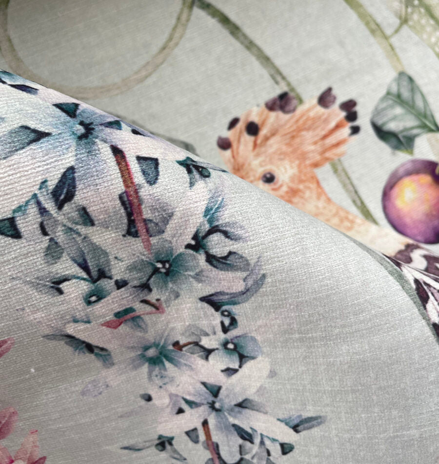 Avalana Hoopoe Garden Recycled Velvet Fabric-Beaumonde