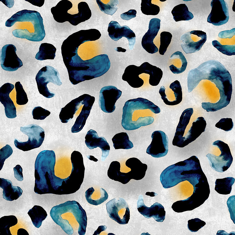 Avalana Indigo Inky Leopard Wallpaper