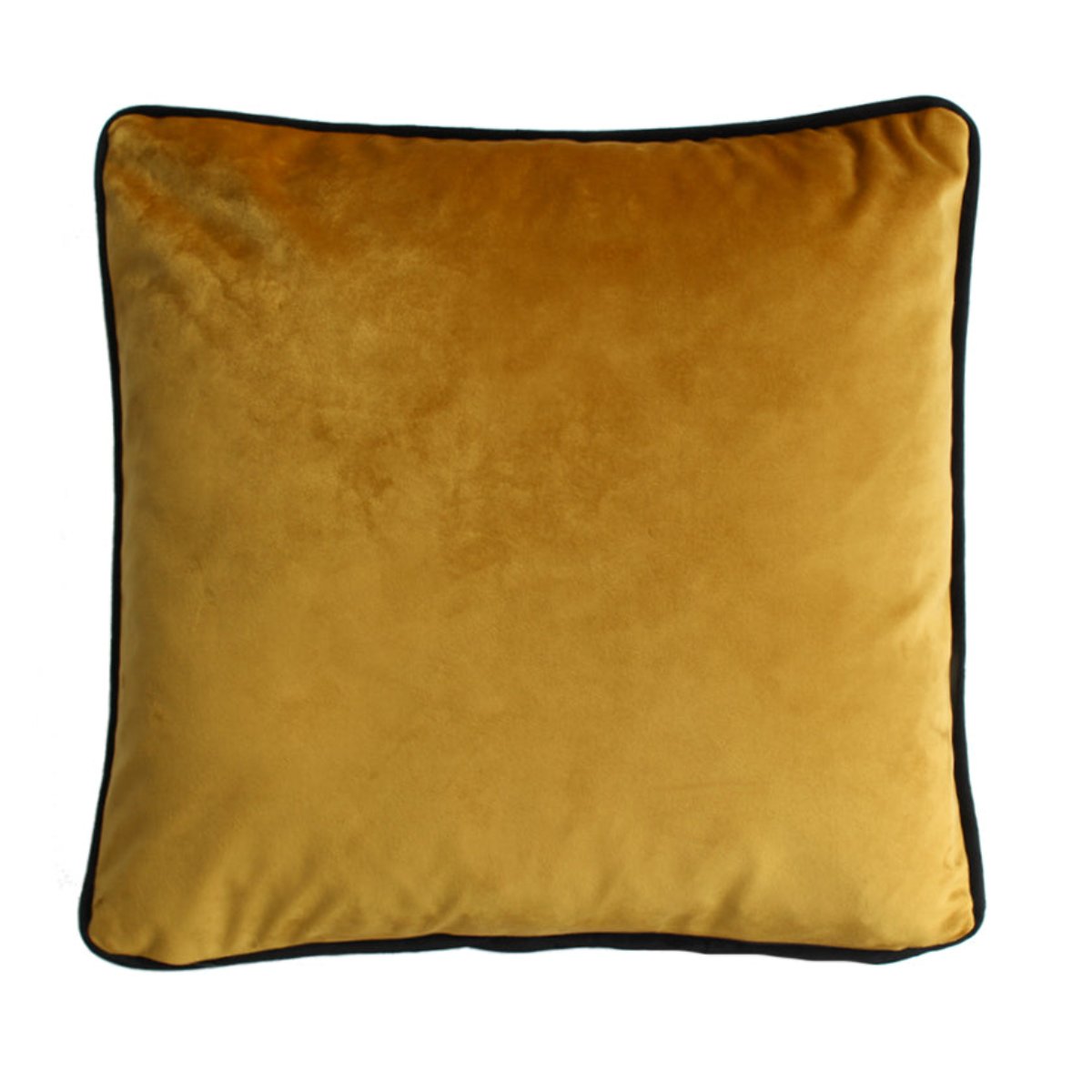 Avalana Indigo Leo Piped Velvet Cushion-Beaumonde
