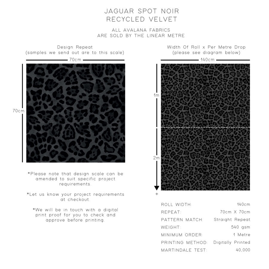 Avalana Jaguar Spot Recycled Velvet Fabric-Beaumonde