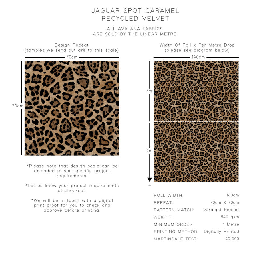 Avalana Jaguar Spot Recycled Velvet Fabric-Beaumonde