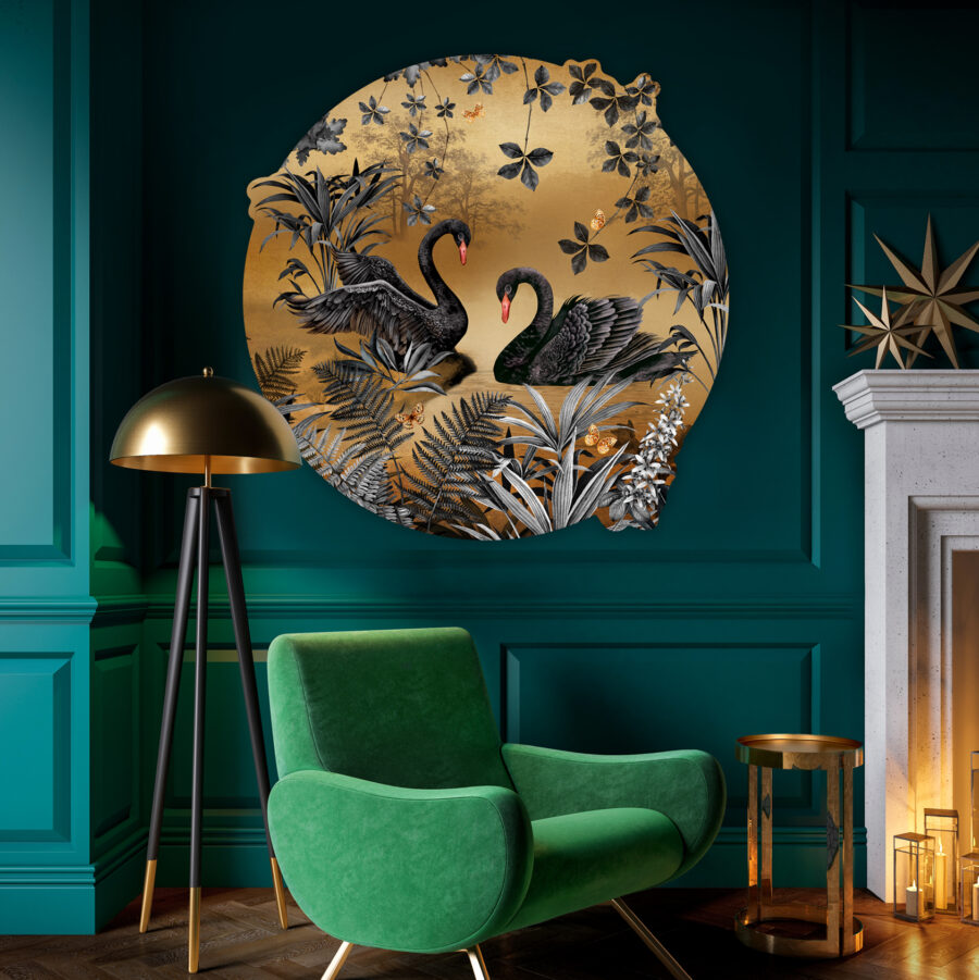 Avalana Lake Santharia Gold Wall Decal-Beaumonde