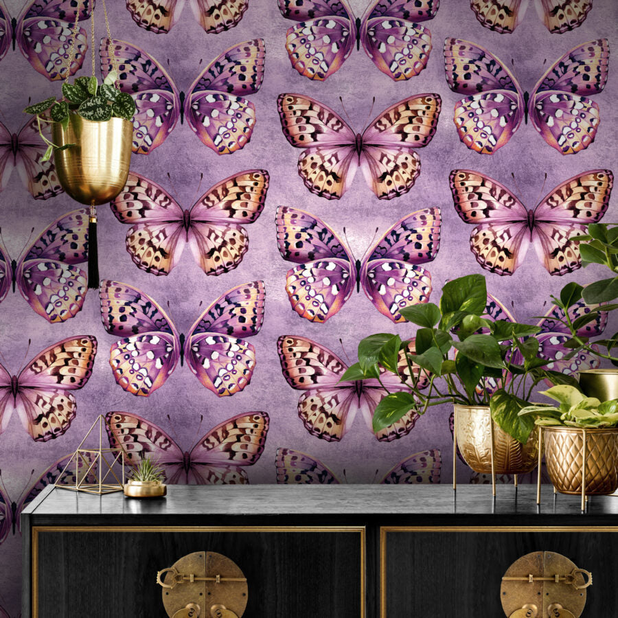 Avalana Lilac Papilio Wallpaper-Beaumonde